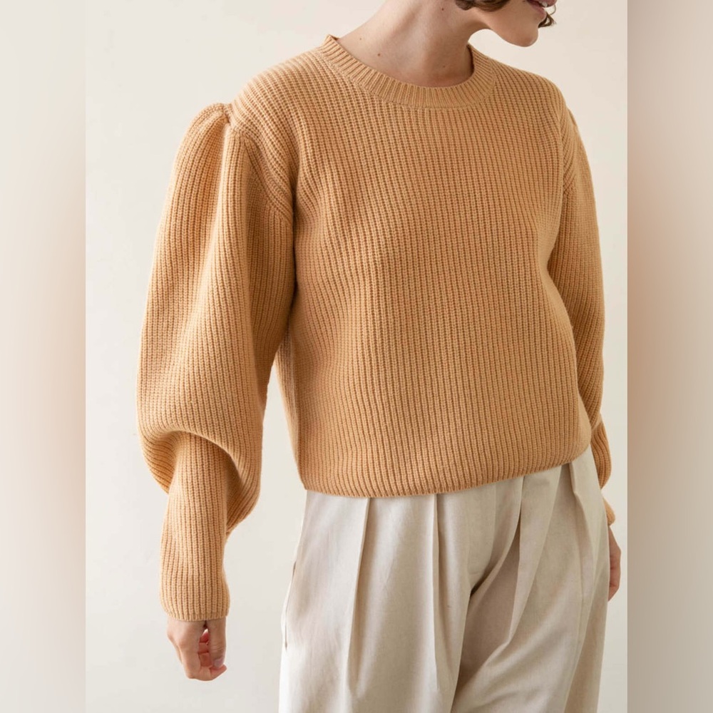 Meadows wool knit camel calliandra sweater